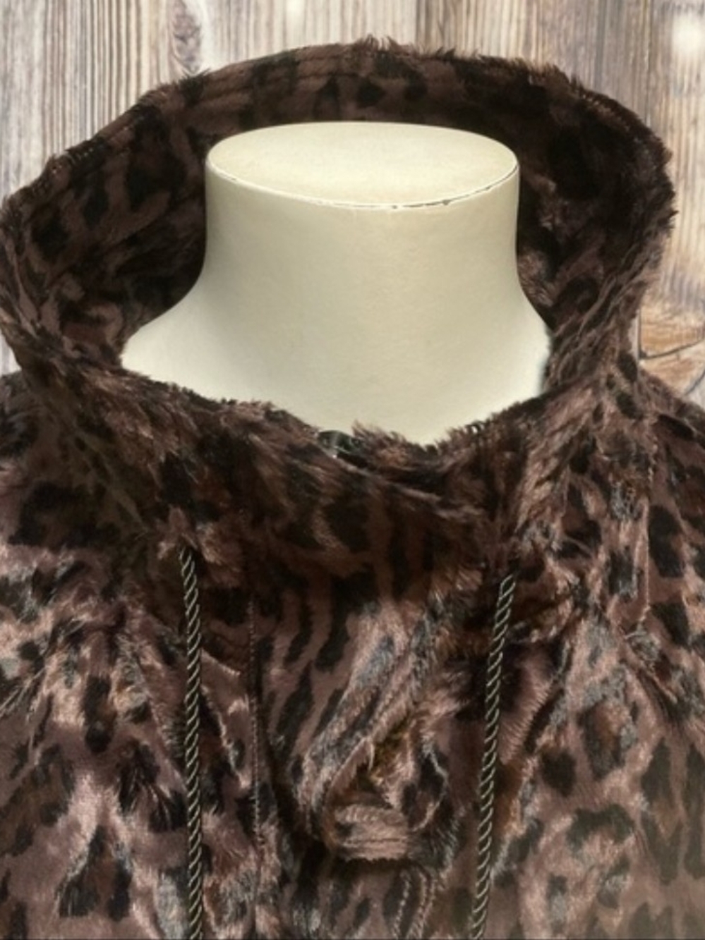 🖤🤎 berek Brown Leopard Plush Teddy Jacket S - Super Cute - Picture 6 of 9